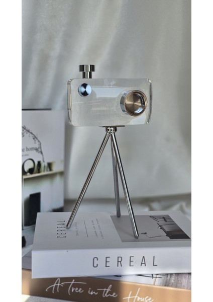 Tripot Ayaklı Kristal Cam Fotoğraf Makinesi Dekoratif Obje - Küçük Boy modelleri