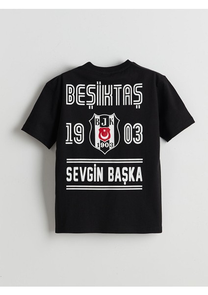 Yeni Sezon Bisiklet Yaka Besiktas Baskili Erkek Cocuk Tisort - S5BJ45Z4 modelleri