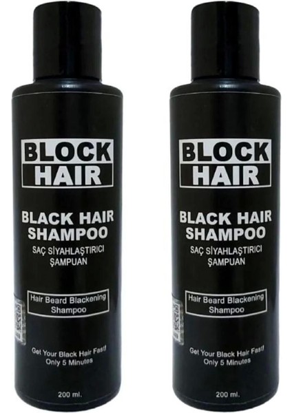 Saçları Siyahlaştıran Block Hair Şampuan 200ML x 2 Adet