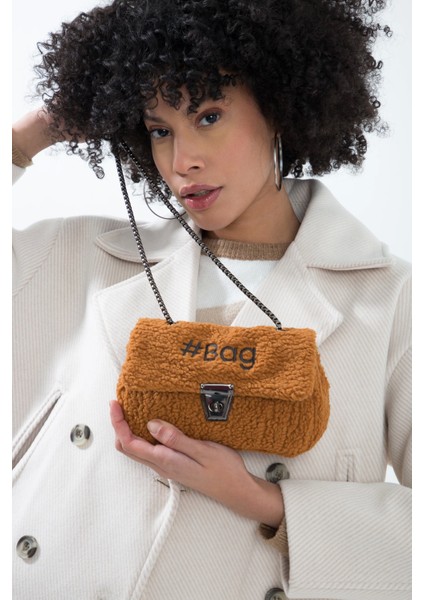 Baghashtag Kahverengi Mini Peluş Çanta
