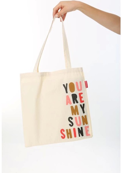 Baghashtag You Are My Sun Shine Baskılı Bez Çanta