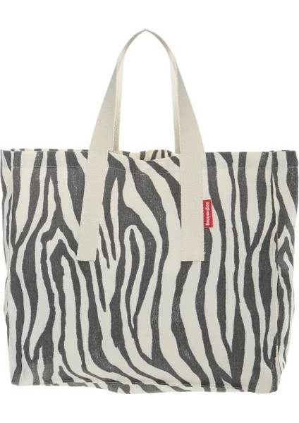 Baghashtag Zebra Baskılı Gabardin Bez Çanta