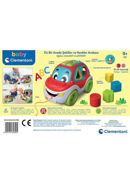 64600 Baby Clementoni - Bultak Araba +9 Ay