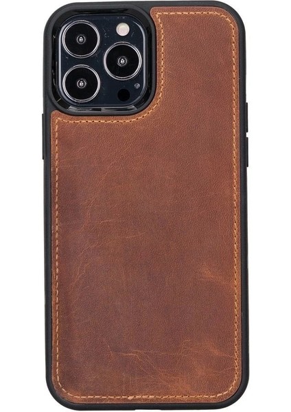 Apple iPhone 13 Pro Max Uyumlu Deri Arka Kapak Antik Taba indirimleri