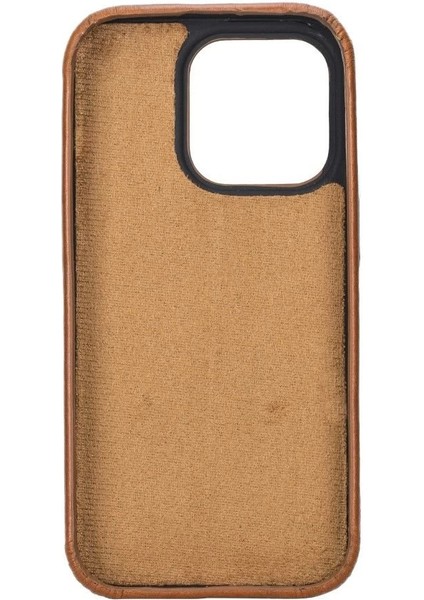 Apple iPhone 14 Pro Uyumlu Deri Arka Kapak Rock RST2EF