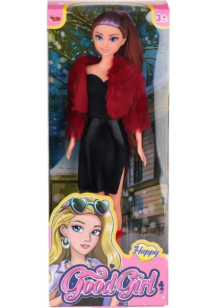 WG-115521 Ceketli Çizmeli Renkli Saçlı Bebek 29 cm -Vardem Oyuncak