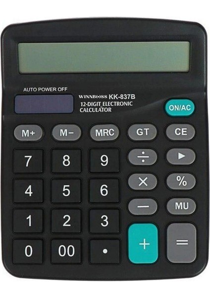 Standart Fonksiyonlu 12 Haneli Geniş LCD Ekran,pill Masaüstü Hesap Makinesi