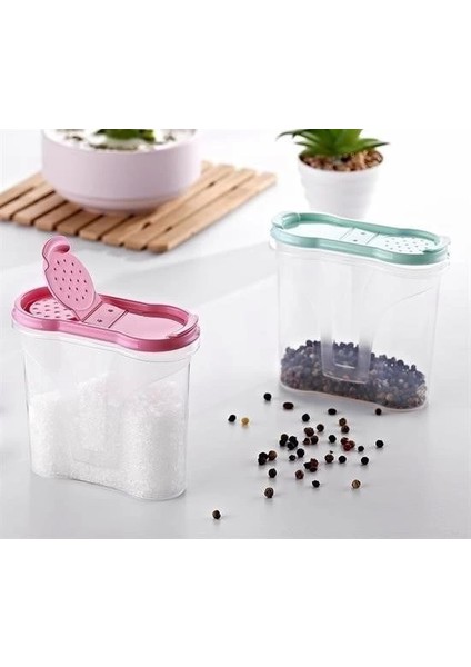 Plastik Kapaklı Majör Baharatlık Baharat Saklama Kutusu Kabı