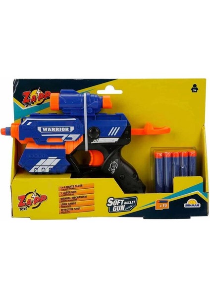 Zapp 10 Mermili Lazerli Sünger Dart Atan Silah