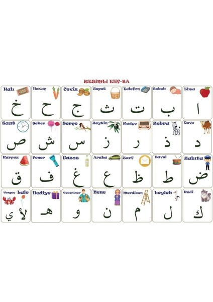 100X150 cm Statik Kağıt Elif-Ba Öğrenme Tahtası