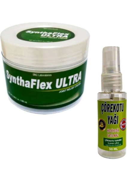 Syntha-Flex Sırt Diz Vücut Sızıları Için Masaj Bakım Kremi 100 ml x 1 Ad Masaj Yağı ile 30 ml