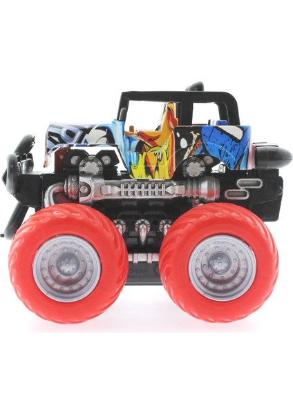 Die Cast Off Road Dev Kırmızı Teker Araba