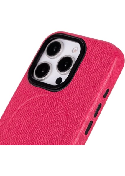 Apple iPhone 16 Pro Max Uyumlu, Hakiki Deri, El Yapımı Kılıf, Pembe