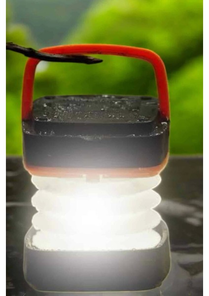 LED Lamba Kamp Lambası Hafif Taşınabilir Şarj Süreli Akordeon El Fenerli