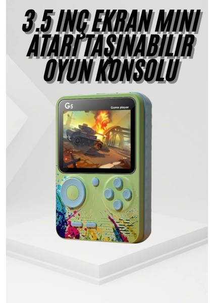 Game Box Oyun Konsolu 500 Retro Oyunlu Mini Taşınabilir 3 Inç