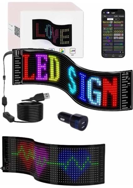 LED Panel 16*64 LED Uzaktan Kumandalı Telefon Kontrollü LED Ekran