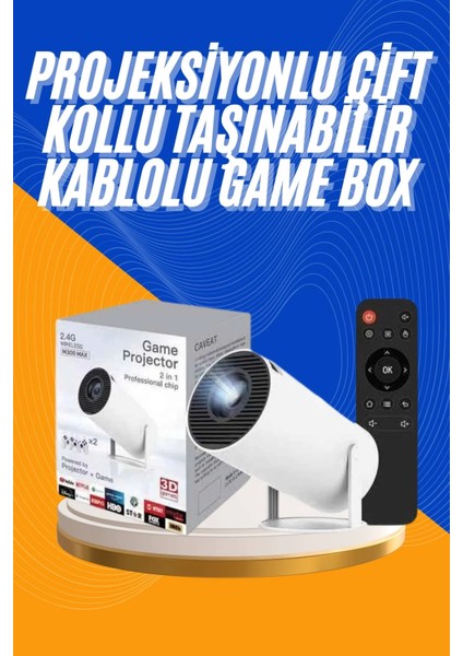 Projeksiyon Cihazı Video Oyun Konsolu 8 GB Hafıza LCD Ekran Kumandalı