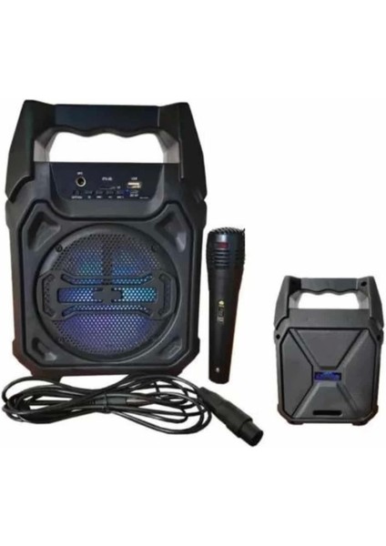Karaoke Mikrofonlu Fm Radyolu Bluetooth Hoparlör Yüksek Ses Kaliteli