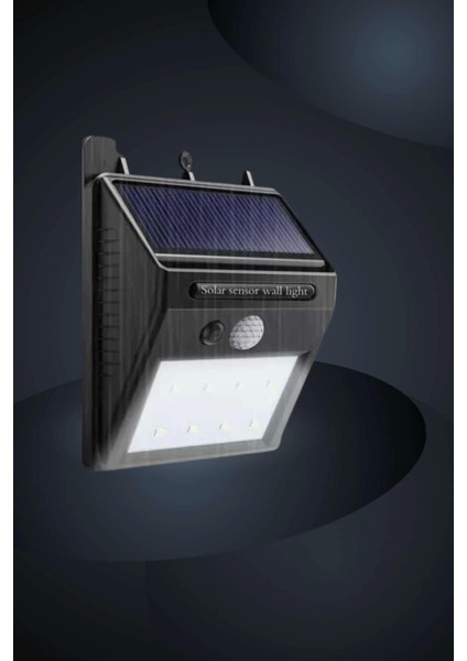Bahçe Aydınlatma Sensörlü Güneş Enerjili Duvar Lambası 40 LED Işık