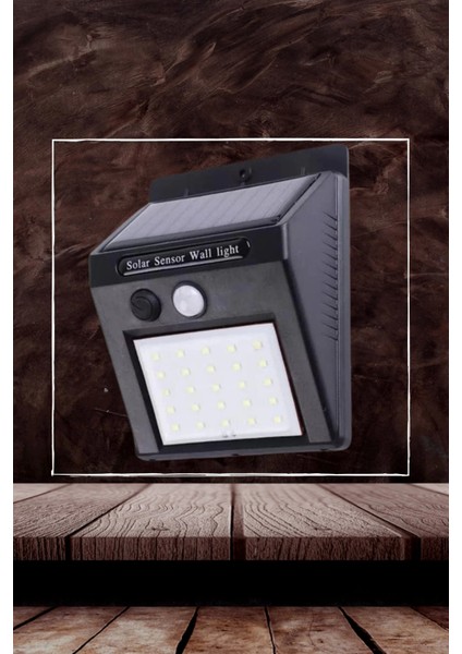 Bahçe Aydınlatma Sensörlü Güneş Enerjili Duvar Lambası 40 LED Işık