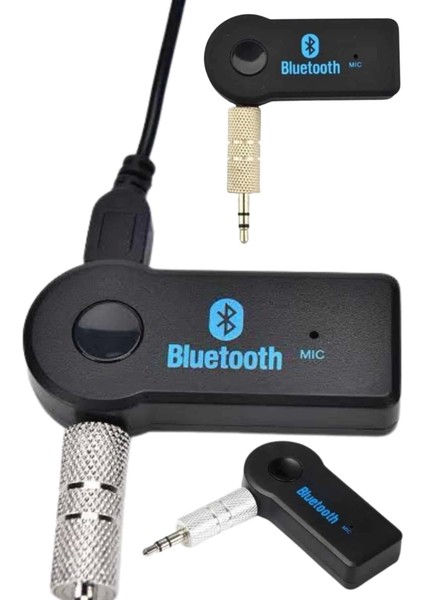 Bluetooth Araç Kiti Aux Çıkışlı Telefon Müzik Alıcı Tüm Cihazlara Uyumlu