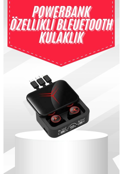 Tws Powerbank Kutulu Dijital Göstergeli Bluetooth Kulaklık Kablosuz Kulakiçi Kulaklık