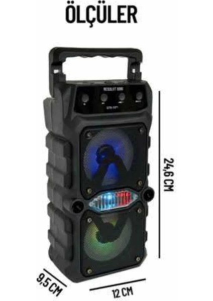 Büyük Boy Bluetooth Hoparlör Çoklu Bağlantı Çift Çıkışlı Taşınabilir Kesintisiz