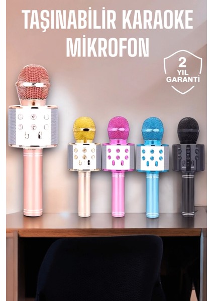Taşınabilir Bluetooth Karaoke Mikrofon: Hafıza Kart Girişli, Etkileyici Performans