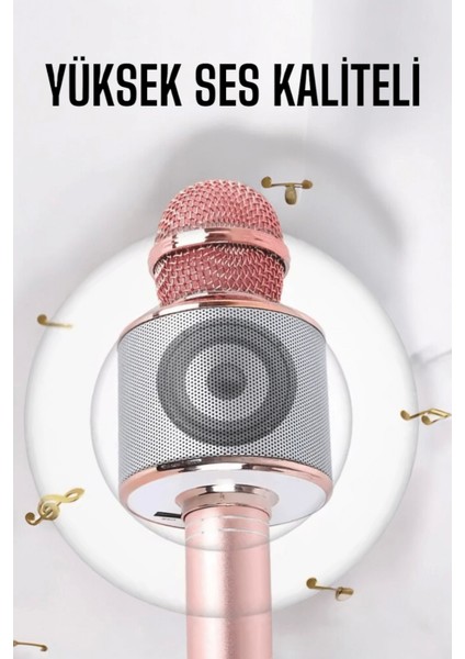 Taşınabilir Bluetooth Karaoke Mikrofon: Hafıza Kart Girişli, Etkileyici Performans