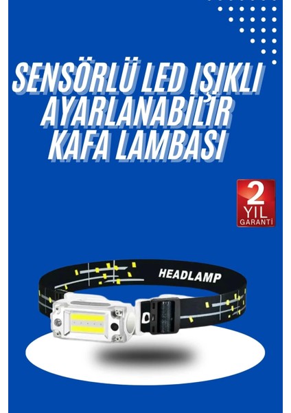 Kafa Lambası, Su Geçirmez Kafa Feneri 3 Mod Aydınlatma