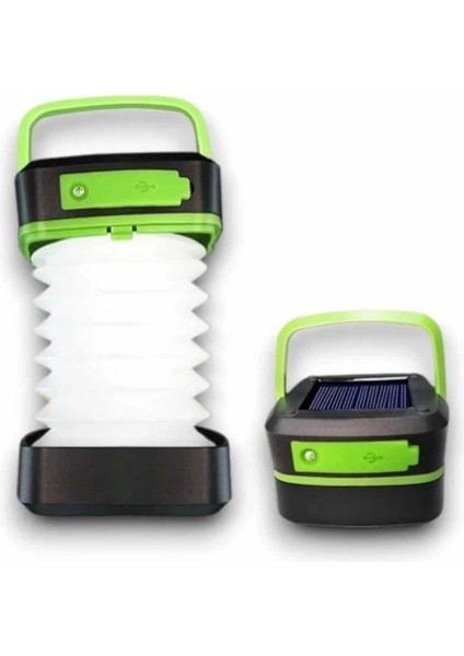 Kamp Feneri Lambası Solar Güneş Enerji Portatif Işıldak Şarjlı