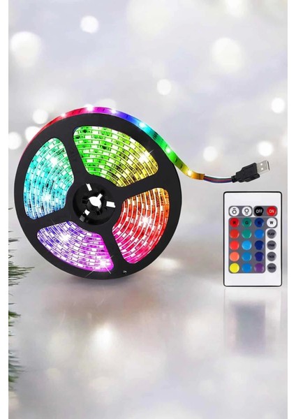 Yeni Nesil Rgb Işıklı 10METRE Şerit LED Kumandalı Şarj Edilebilir