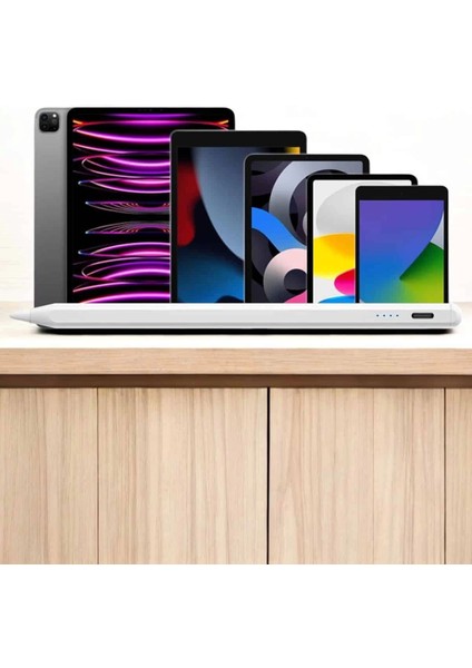Dokunmatik Kalem Beyaz Şarjlı Yedek Uçlu Android ve Ios Uyumlu fırsatları