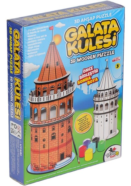 8210 Galata Kulesi Ahşap 3D Puzzle