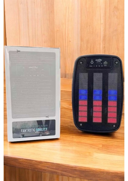 Bluetooth Hoparlör Rgb Işıklı USB Sd Kart Girişli Taşınabilir