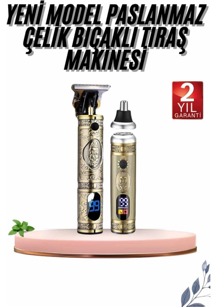 Erkeklere Özel 3 Başlıklı Tıraş Makinesi Saç Sakal Ense Kulak Tıraşına Uygun
