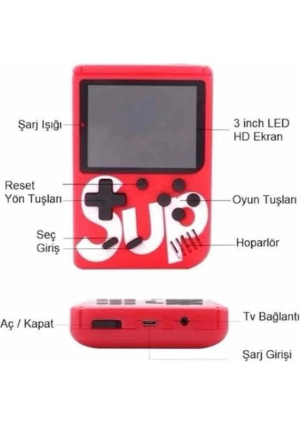 Nostalji Oyunlu Mini Atari Gamebox 400 Oyunlu El Atarisi