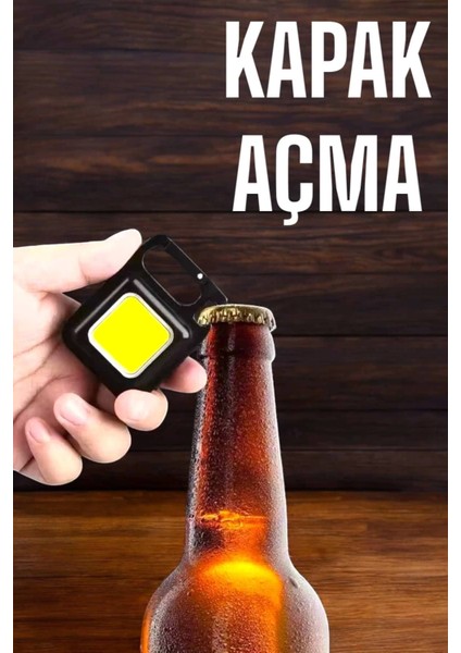 Anahtarlık Çok Amaçlı Mıknatıslı Taşınabilir Işık LED Şarjlı