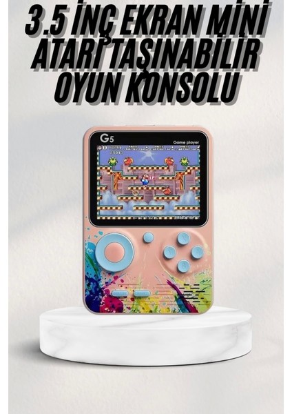3 Inç Ekran 500 Oyunlu Game Box Mini Taşınabilir Oyun Konsolu