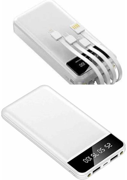 Powerbank Şarj Cihazı 4 Çıkışlı 20.000 Mah Powerbank Kompakt Yüksek Kapasiteli Hızlı Şarj