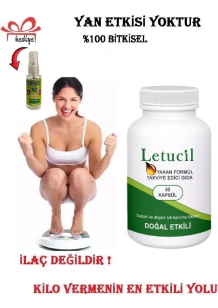 Letucil 30'lu Biberiye&yeşil Çayın Etkisiyle Diyetinize Takviye x 2 Adet