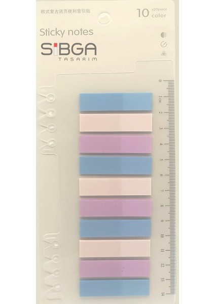 Şeffaf Renkli Postit Post-It Post It. Kitap Ayracı Ayraç Postit Sticker Not Kağıdı 200 Yaprak