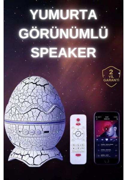 Dinozor Speaker Renk Değiştirme Projeksiyon Modu Bluetooth Hoparlör Gece Lambası
