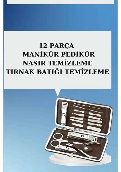 12 Parça El Ayak Temizleme Pense Kir Temizleme Aparatı Kaş Cımbızı