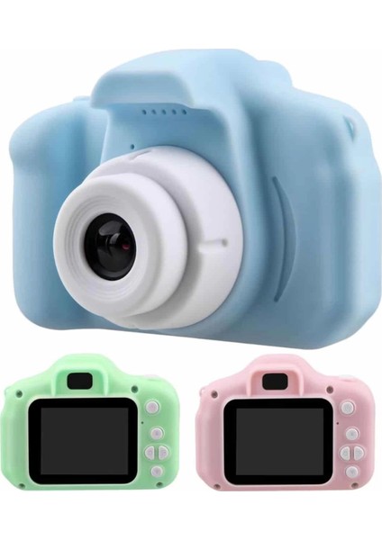 Çocuklara Özel Fotoğraf ve Video Çeken Mini Çok Renkli Fotoğraf Makinesi