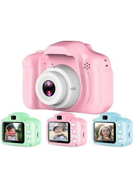 Çocuklara Özel Fotoğraf ve Video Çeken Mini Çok Renkli Fotoğraf Makinesi