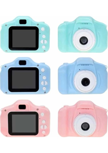 Çocuklara Özel Fotoğraf ve Video Çeken Mini Çok Renkli Fotoğraf Makinesi