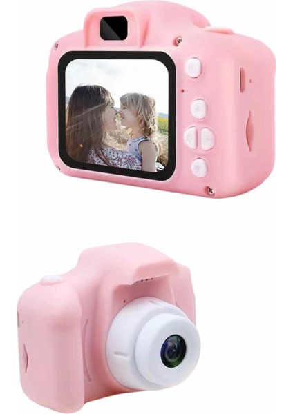 Çocuklara Özel Fotoğraf ve Video Çeken Mini Çok Renkli Fotoğraf Makinesi