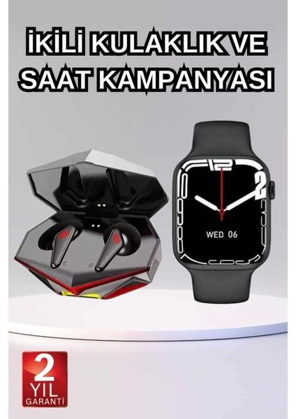 Ikili Set Dev Kampanya Ucuz Kulaklık Ucuz Akıllı Saat Gürültü Önleyici Uzun Pil Ömrü