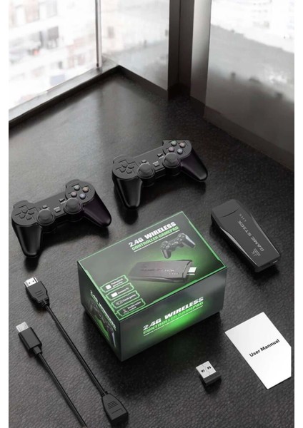 Atari Oyun Konsolu 2000 Oyunlu Game Stick 2.4g Wireless